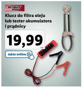 Lidl Klucz do filtra oleju lub tester akumulatora i prądnicy oferta