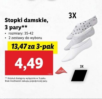 Lidl Stopki damskie 3 pary oferta