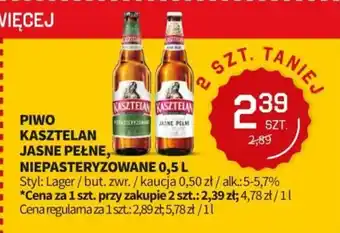 Duży Ben Piwo Kasztelan Jasne Pełne Niepasteryzowane 0,5l oferta