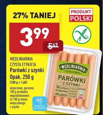 ALDI Parówki Wędliniarnia oferta