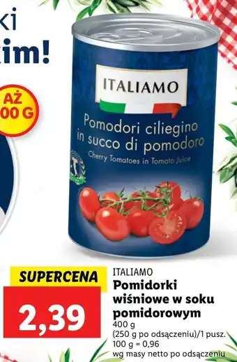 Lidl Pomidorki wiśniowe w soku pomidorowym 400g oferta