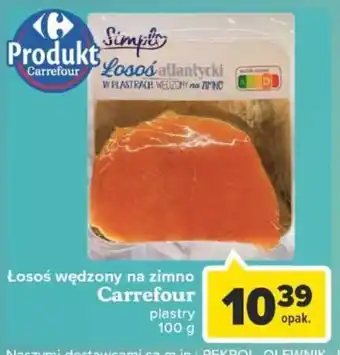 Carrefour Łosoś wędzony na zimno Carrefour 100g oferta