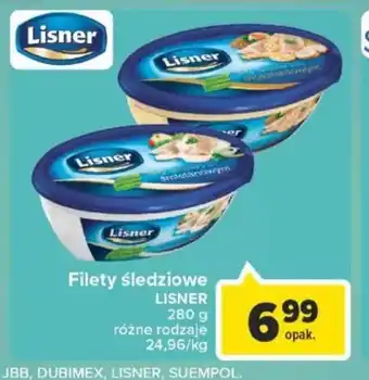 Carrefour Filety śledziowe Lisner 280g oferta