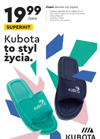 Biedronka Klapki damskie lub męskie oferta