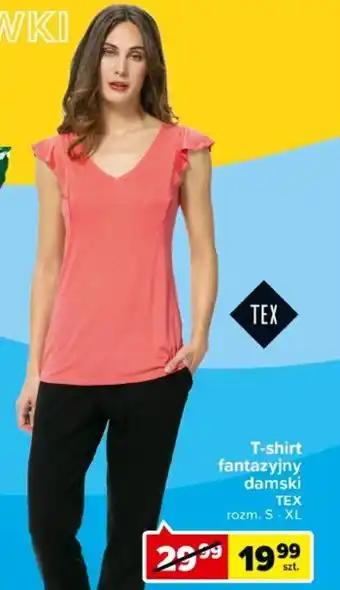 Carrefour T-shirt fantazyjny damski TEX oferta