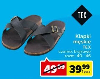 Carrefour Klapki męskie TEX oferta