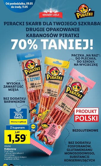 Lidl Kabanosy z szynki oferta