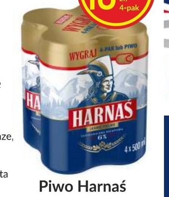 Pokusa Harnaś Piwo jasne pełne 4 x 500 ml oferta