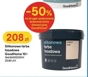 Castorama Silikonowa farba fasadowa GoodHome 10l oferta