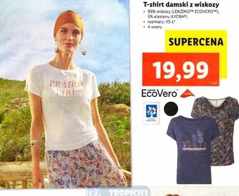 Lidl T-shirt damski z wiskozy oferta