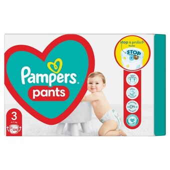 Carrefour Market Pampers Pants Pieluchomajtki, rozmiar 3, 128 sztuk, 6kg-11kg oferta