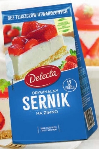Netto Delecta Oryginalny sernik na zimno mieszanka do przygotowania ciasta 154 g oferta