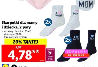 Lidl Skarpety damskie rozm. 35-42 oferta