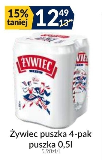 Sużyw Żywiec Piwo jasne 4 x 500 ml oferta