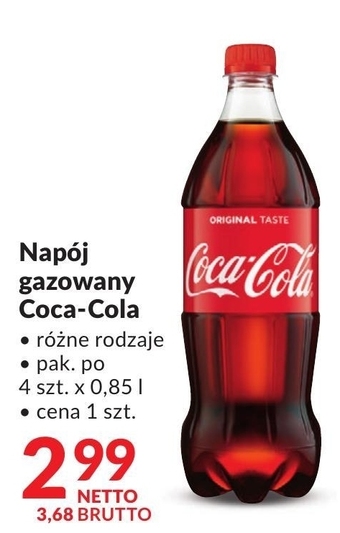 Coca-Cola Napój gazowany 850 ml