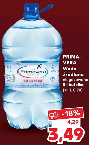 Kaufland Primavera Woda źródlana niegazowana 5 l oferta