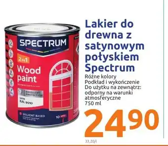 Action Lakier do drewna satynowym połyskiem Spectrum 750ml oferta