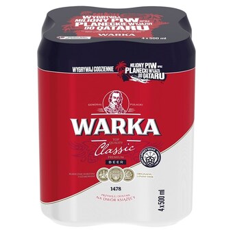 Nasz Sklep Warka Classic Piwo jasne 4 x 500 ml oferta