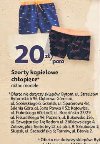 Auchan Szorty kąpielowe chłopięce oferta