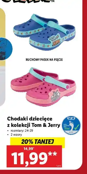 Lidl Chodaki tom & jerry rozm. 24-29 oferta