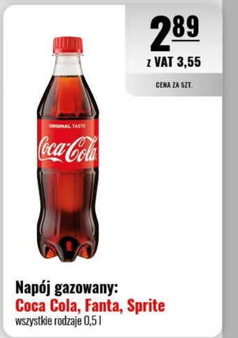 Eurocash Napój gazowany Coca Cola, Fanta, Sprite 0,5l oferta