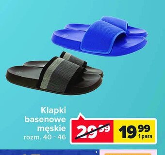 Carrefour Klapki basenowe męskie rozm. 40-46 oferta