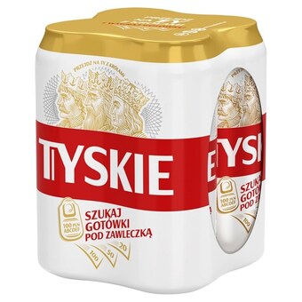 Top Market Tyskie Piwo jasne 4 x 0,5 l oferta