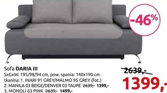 Black Red White Sofa oferta