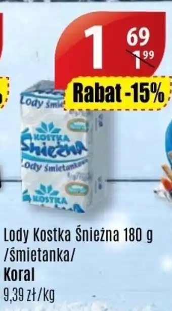 API MARKET Lody Kostka Śnieżna Koral 180g oferta