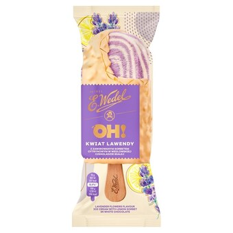 Żabka E. Wedel Oh! Lody kwiat lawendy z sorbetem cytrynowym w wedlowskiej czekoladzie białej 90 ml oferta