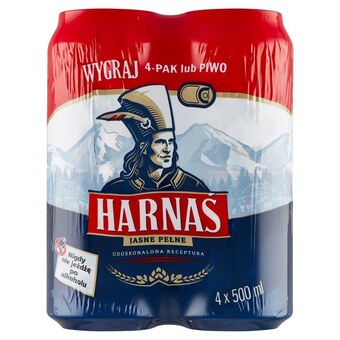 Żabka Harnaś Piwo jasne pełne 4 x 500 ml oferta