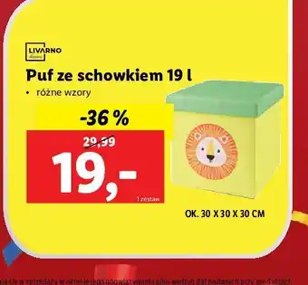 Lidl Puf ze schowkiem dla dzieci 19 l oferta