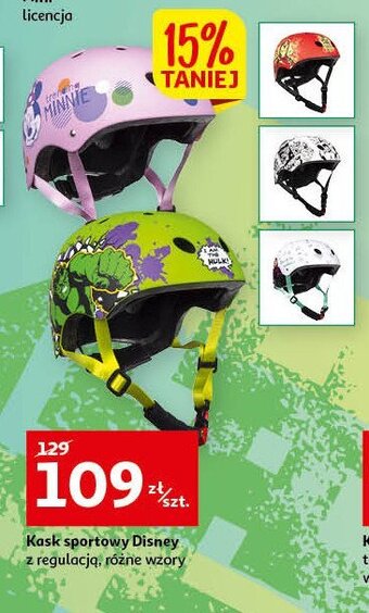 Auchan Kask rowerowy myszka minnie oferta