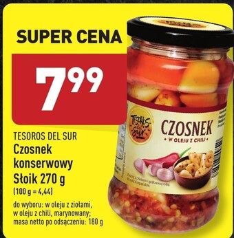 ALDI Czosnek konserwowy Tesoros Del Sur oferta