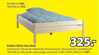 JYSK Rama łóżka oferta
