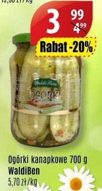 API MARKET Ogórki kanapkowe WaldiBen 700g oferta