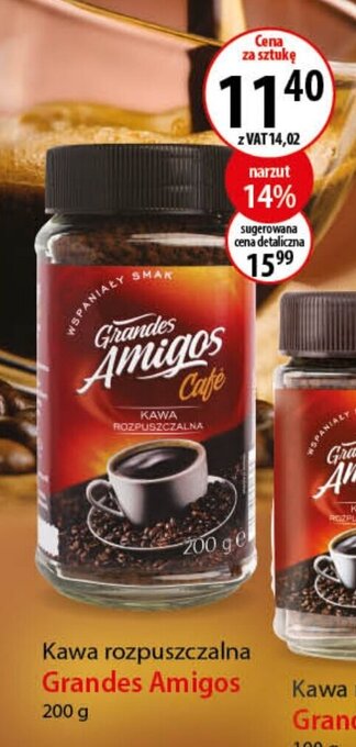 Eurocash Kawa rozpuszczalna Grandes Amigos 200g oferta