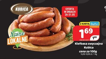 Delfin Kiełbasa zwyczajna Kubica 100g oferta