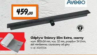 Bricoman Odpływ liniowy Slim Extra czarny oferta