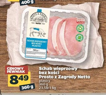 Netto Schab wieprzowy bez kości 360g oferta