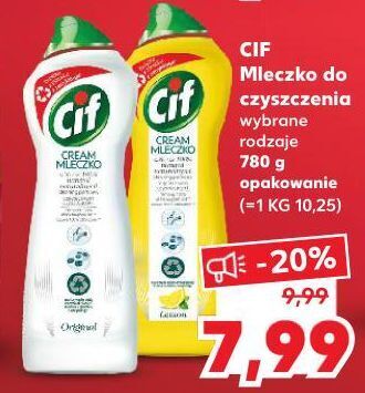Kaufland Mleczko do czyszczenia z mikrokryształkami original Cif Cream oferta