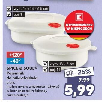 Kaufland Pojemnik do mikrofali 1 l Spice&Soul oferta