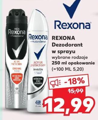 Kaufland Dezodorant invisible Rexona Active Protection+ oferta