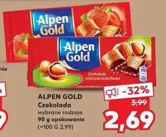 Kaufland Czekolada mleczna z orzechami Alpen Gold oferta