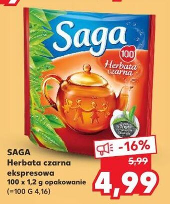 Kaufland Herbata ekspresowa Saga oferta