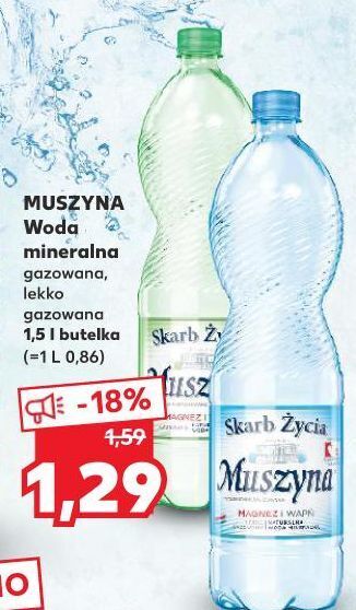 Kaufland Woda gazowana Muszyna Skarb Życia oferta