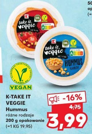 Kaufland Hummus paprykowy K-Take It Veggie oferta
