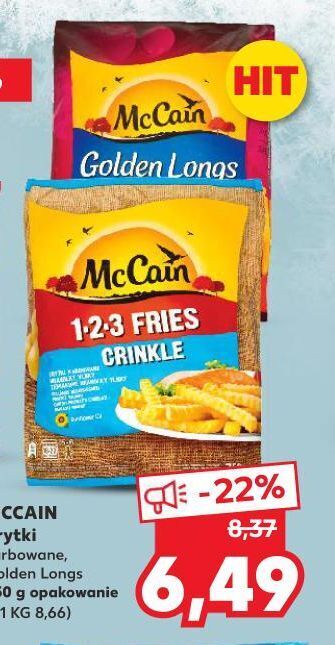 Kaufland Frytki crinkle Mccain 1-2-3 oferta