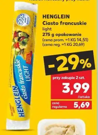 Kaufland Ciasto francuskie light Henglein oferta