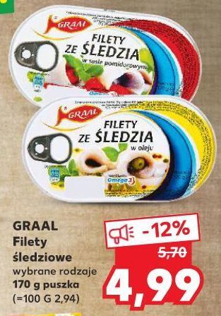 Kaufland Filety śledziowe w pomidorach Graal oferta